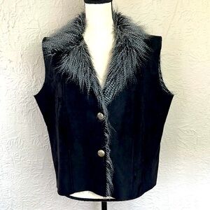Deborah Murray Faux Fur Lined And Ultrasuede Vest